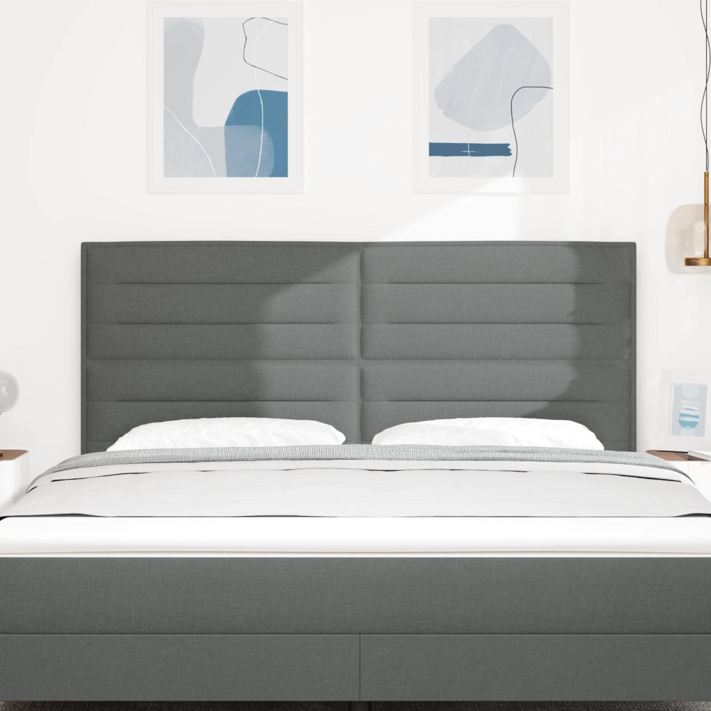 Testata LED Design Linee Grigio Scuro 90 cm Tessuto