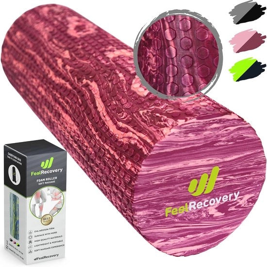 Rollatore di schiuma morbido 45x15 cm per ginocchia e gambe - Massagerrullo per punti di attivazione - Rollatore di schiuma EVA medio-soft per yoga, pilates e fitness - Rollatore di fascia di schiuma morbido