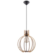 Lampada a sospensione ARANCIA in legno naturale