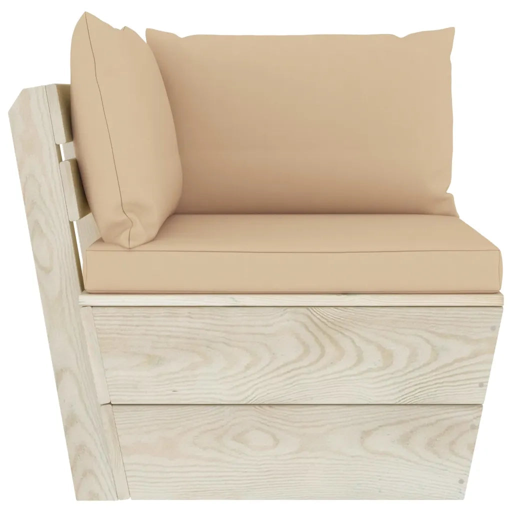 Divano da Giardino a 2 Posti su Pallet con Cuscini Legno Abete cod mxl 48437