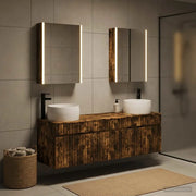 Set di Armadi da Bagno 5 pcs Rovere Fumo 53 x 15,5 x 70 cm 3406651