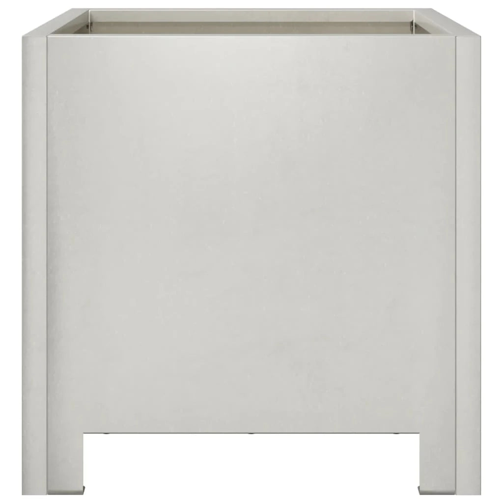 Fioriera rialzata per piante fiori giardino terrazze set da 2 30 x 30 x 30 cm acciaio inox argento 02_0038922