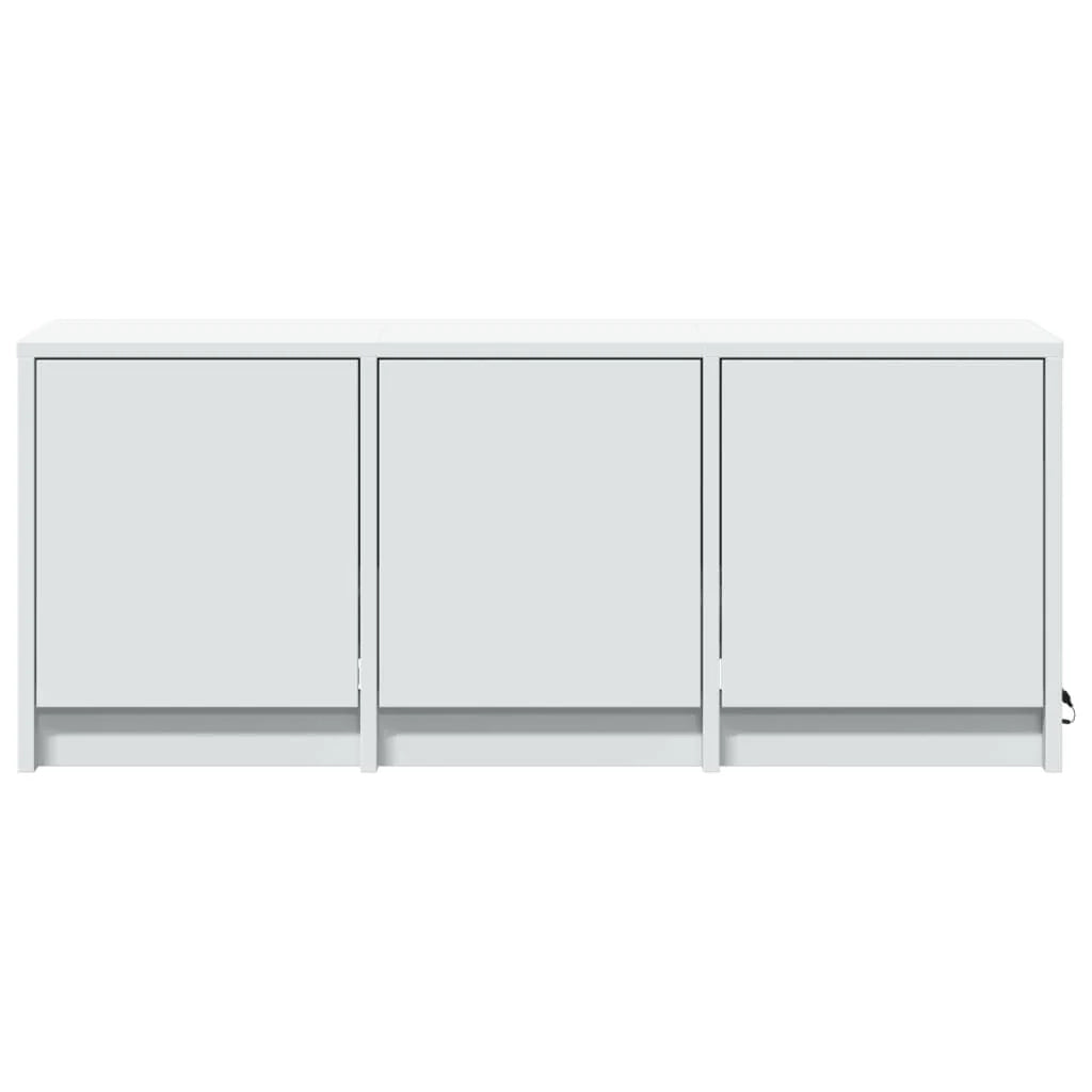 Mobile TV multimediale mensola TV credenza mobile TV per sala da pranzo soggiorno camera da letto con illuminazione a LED 97 x 34 x 40 cm legno ingegnerizzato bianco 02_0026457