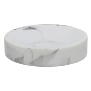 Trade Shop - Piattino Porta Sapone Saponetta Bagno Accessorio Arredo Effetto Marmo Bianco 87831 -