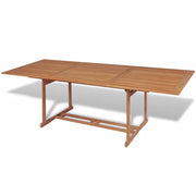 Set da Pranzo Giardino 11 pz Sedie Pieghevoli Massello di Teak 43043