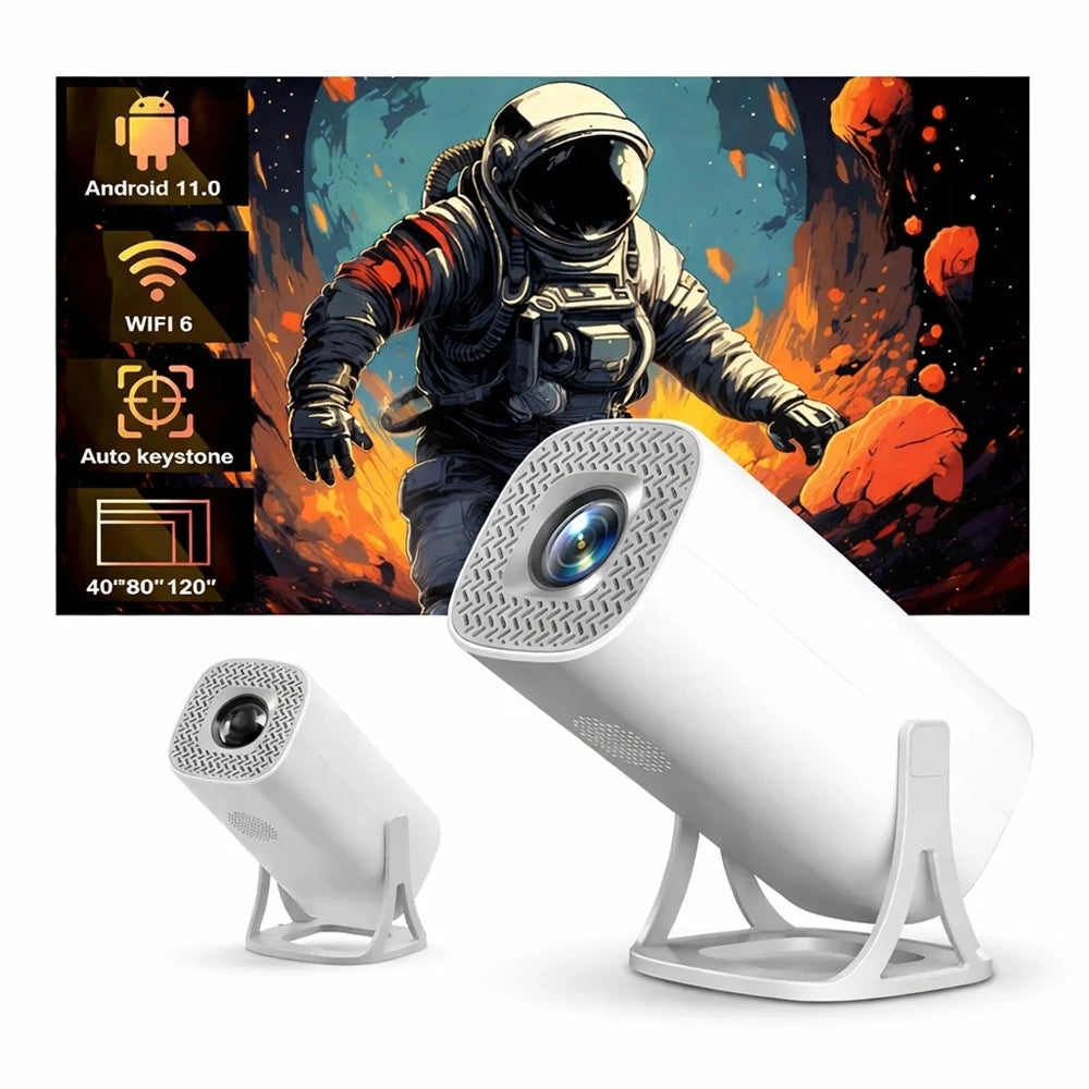 Trade Shop - Proiettore Portatile S40 Ultra Hd 4k Fhd Uhd Proiezione Smart Wireless Intelligente -