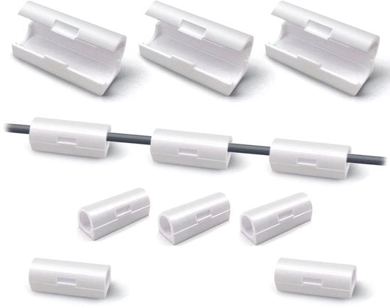 Cable holder - Mantenimento dei cavi ordinati - 40 pezzi - Adesivo autoadesivo in plastica