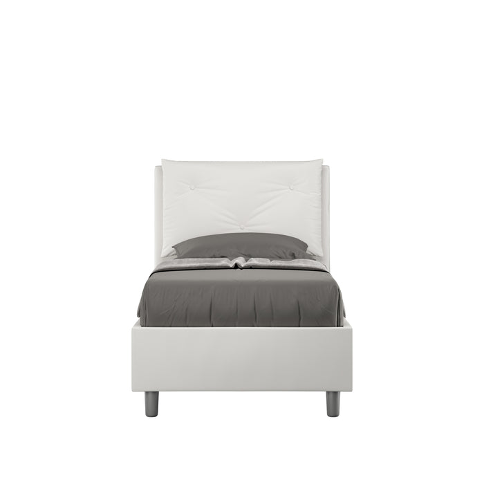 Letto Singolo 80x210 cm con Rete Appia Bianco