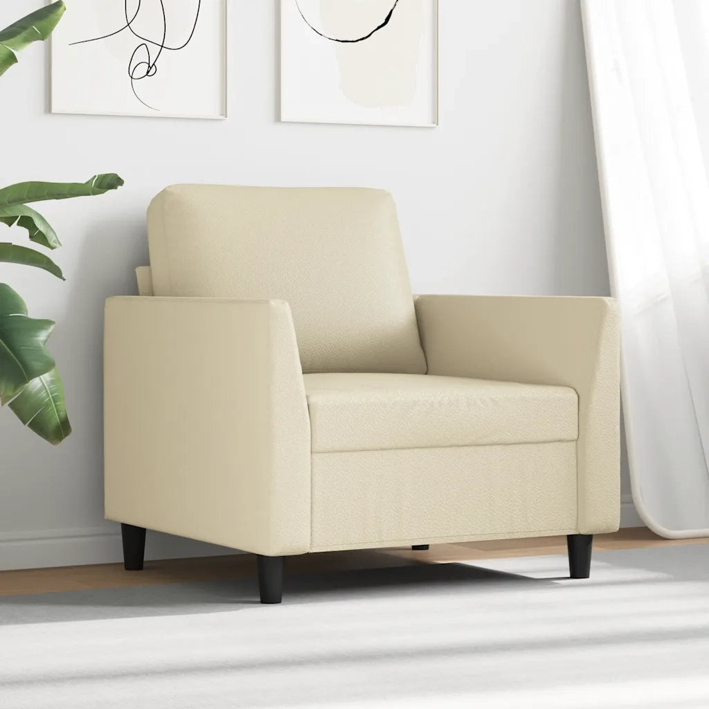 Poltrona | Sedia Relax Crema 60 cm in Similpelle