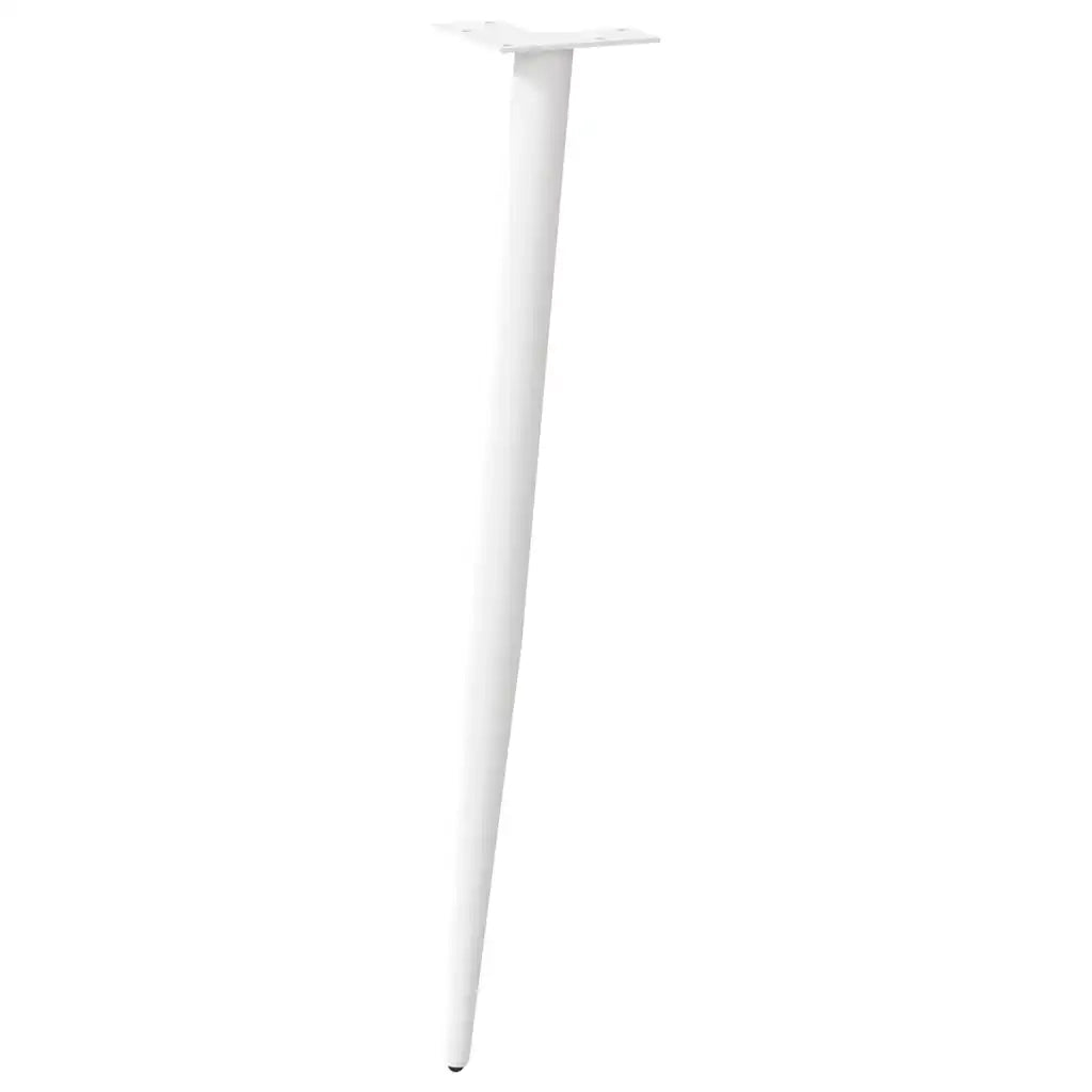 Gambe per Tavolo Consolle Forma Conica 4 pz Bianche 72-73 cm Acciaio 4012517