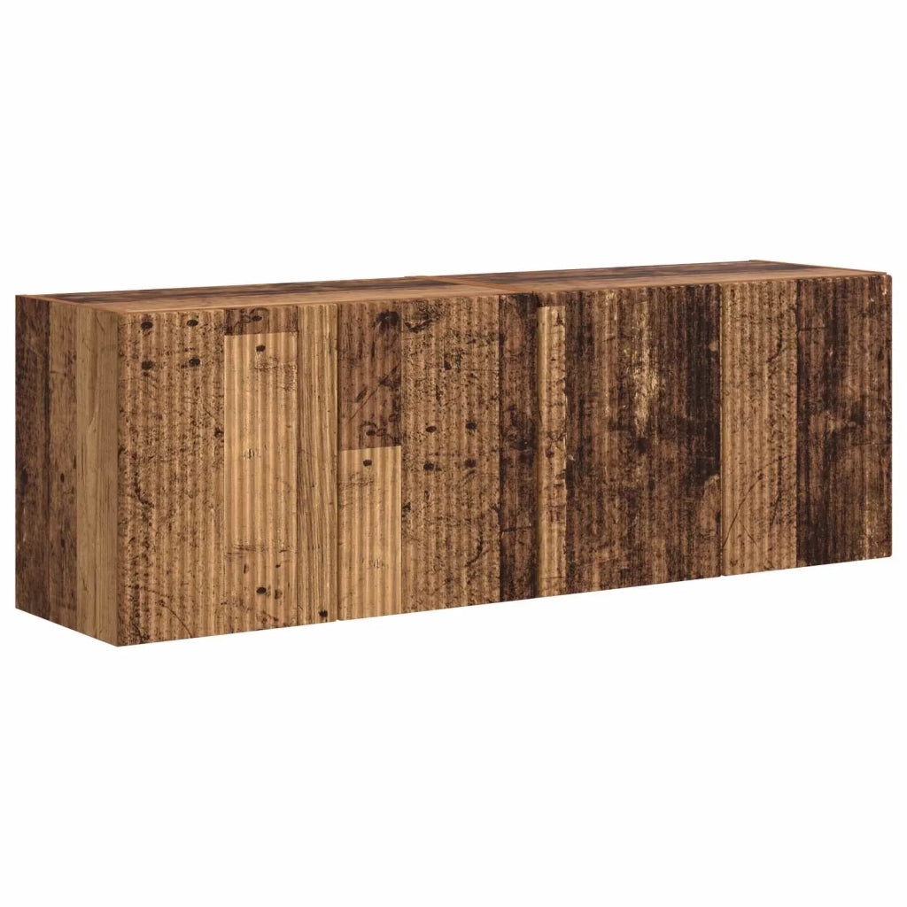 Mobile TV da parete 2 pcs Legno vecchio 59,5 x 31 x 40 cm 892346