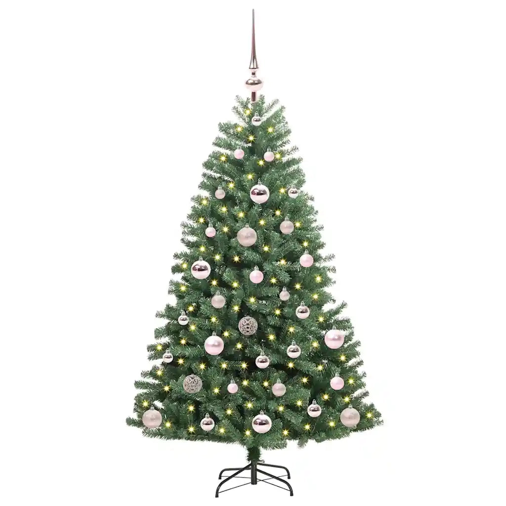 Albero di Natale Artificiale con Rami Pieghevoli Verde 120 cm 3395471