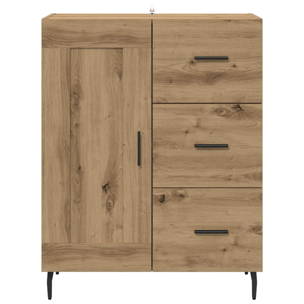 Credenza | Madia | Buffet da pranzo | Armadio da pranzo con cassetto Rovere artigianale 69,5 x 34 x 90 cm