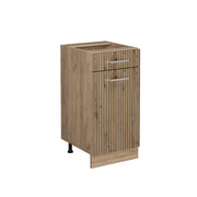 Vicco Mobiletto base per cucina Rovere artigianale 40 cm senza piano di lavoro