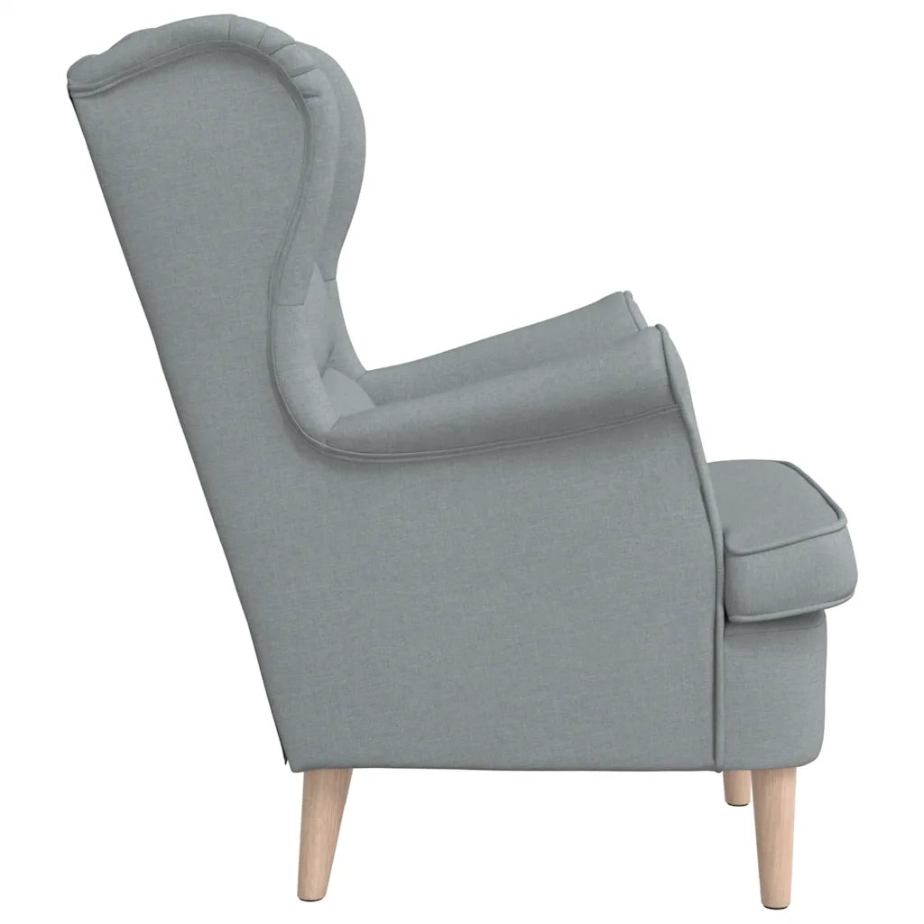 Poltrona Grigio Chiaro 74x84x100 cm in Tessuto