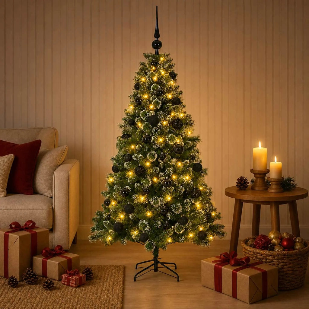 Albero di Natale artificiale con palline 150 cm 150 LED 3461251