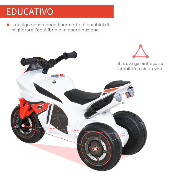 Moto Cavalcabile per Bambini   Bianco e Rosso