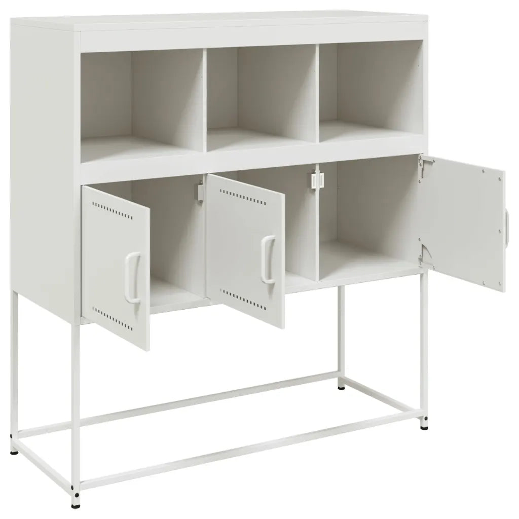 Credenza Bianca 100,5x39x107 cm in Acciaio 846595