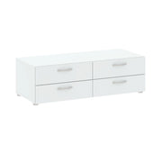 Cassettiera Gignod, Settimino multiuso, Comò camera da letto, Mobile con cassetti, 111x52 h35 cm, Bianco