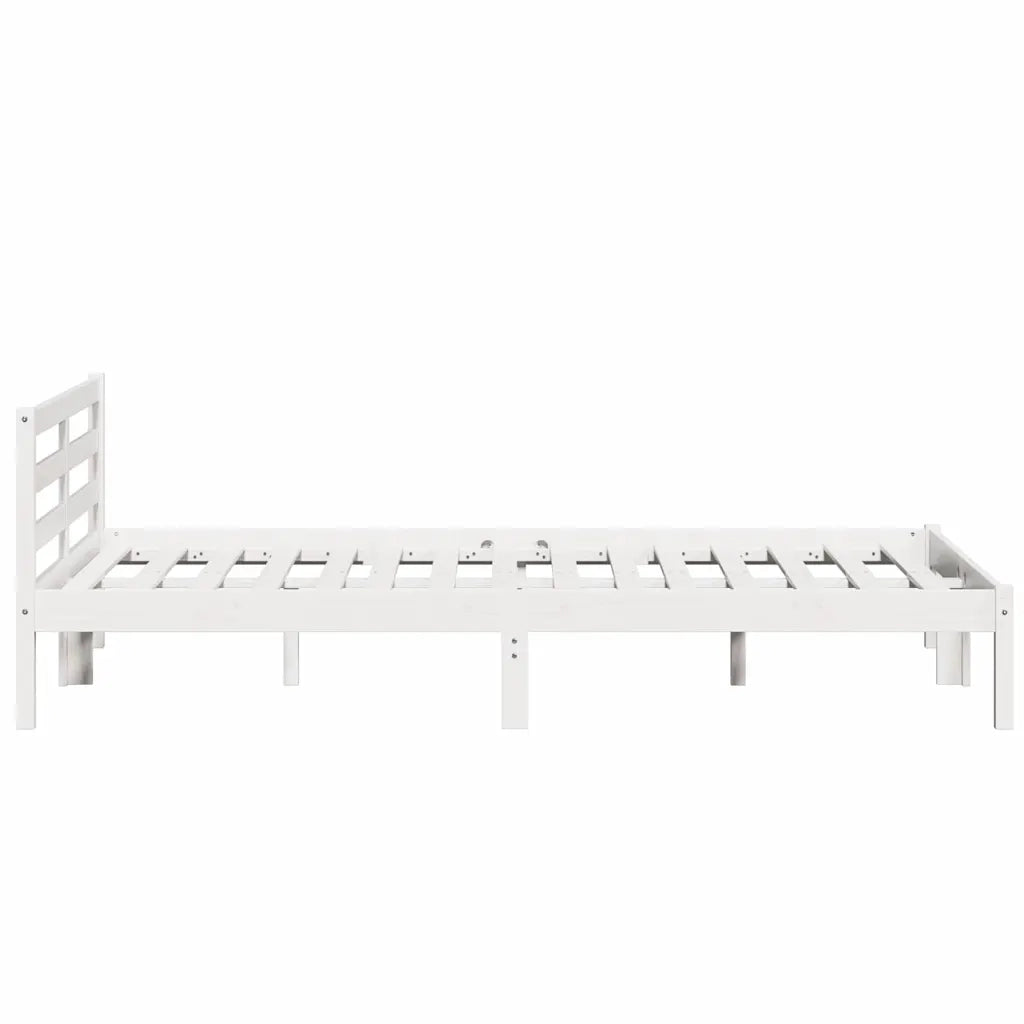 Struttura del letto con testiera Bianco 215,5 x 145,5 x 69,5 cm 869767