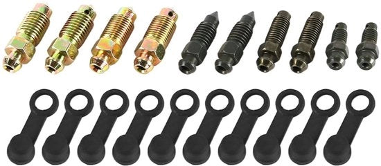 Kit di scarico removibile 10 pezzi - Viti di scarico idrauliche - Cappotto di protezione - Cilindro principale della motocicletta - Leva del freno - Installazione semplice - Viti di scarico