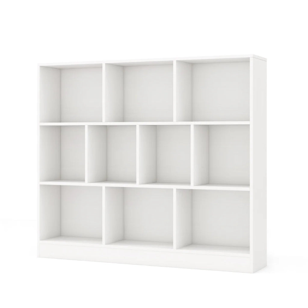 Libreria aperta 120 x 24 x 104 cm pratico contenitore design moderno pannello in legno ingegnerizzato bianco 20_0017782