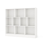 Libreria aperta 120 x 24 x 104 cm pratico contenitore design moderno pannello in legno ingegnerizzato bianco 20_0017782