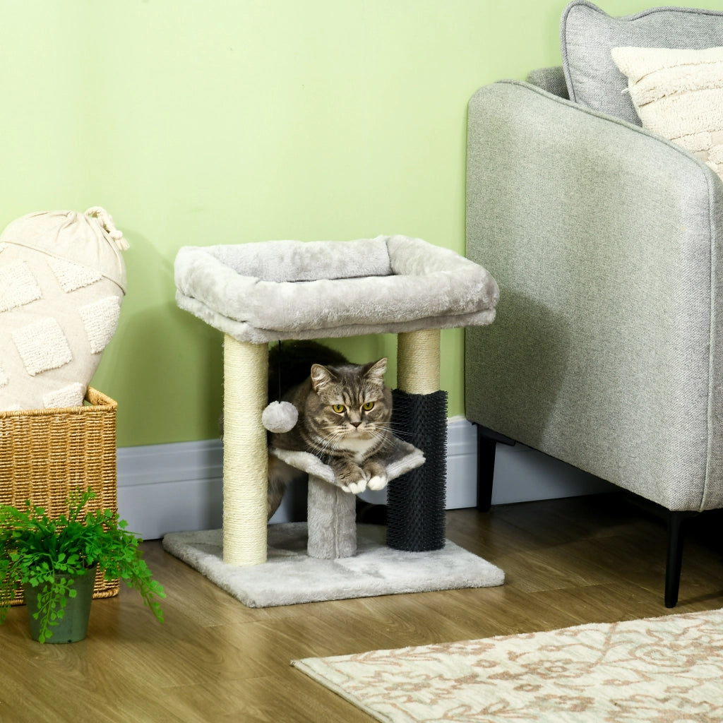 Albero per gatti con palla ¨C zephmum ¨C grigio 48 cm