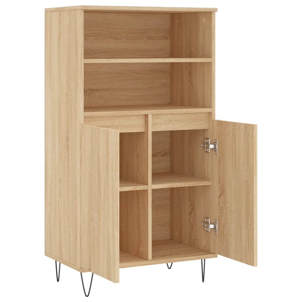Credenza Rovere Sonoma 60x36x110 cm in Legno Multistrato 831487