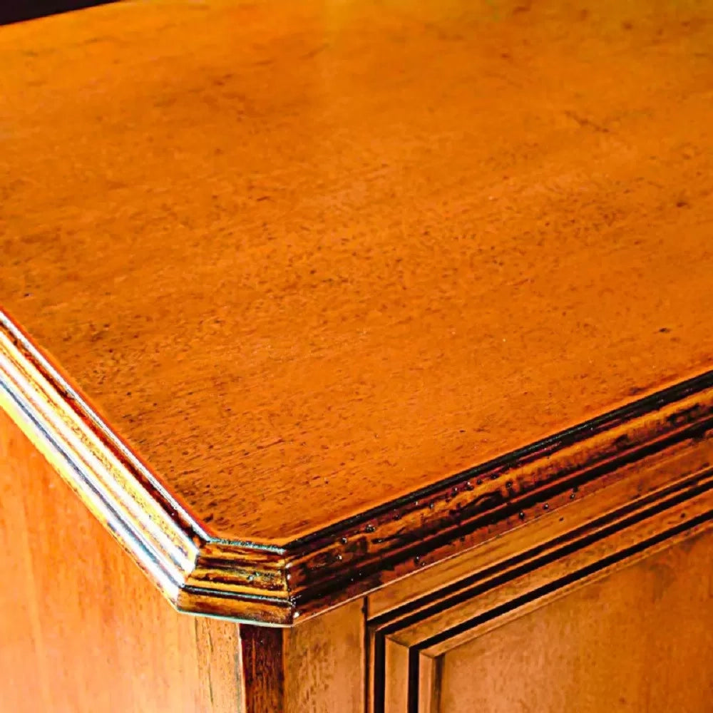 Vetrina classica in legno 2 porte 2 cassetti finitura bassano l.108 p.40 h.130 - Mobili 2G