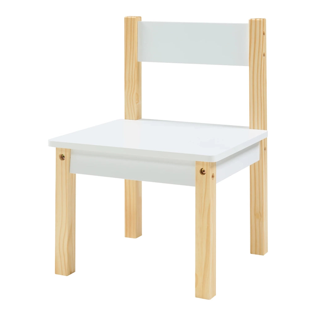 Set tavolo e 2 sedie per bambini bianco naturale nero 03_0009454