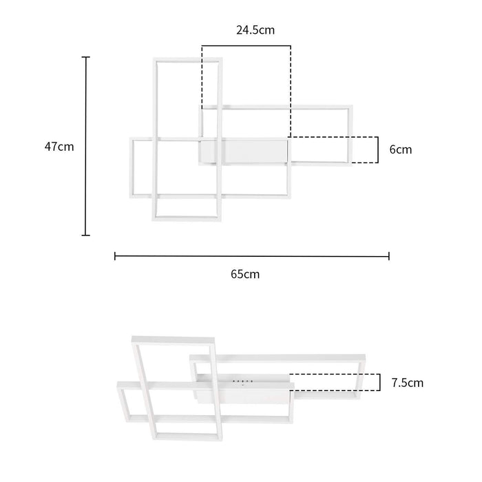 ZMH Lampada da soffitto LED geometrica moderna multifunzione anche parete