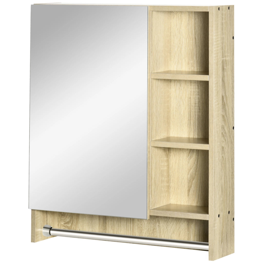 Armadietto Bagno con Specchio e Ripiani Aggiustabili ¨C Zephmum ¨C 60x15x70 cm Robe