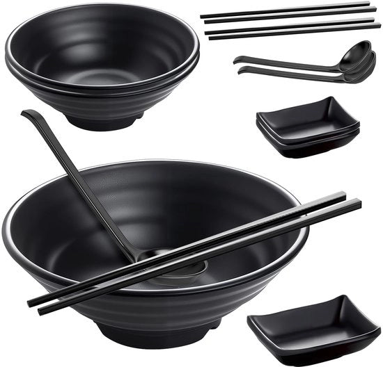 Set da tavola 3 pezzi - Melamina 1100 ml - Forchette - Cucchiaio - Dishes per dips - Struttura rinforzata - Servizio da tavola