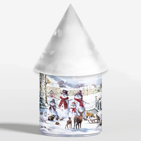 Lanterna LED a forma di neve per famiglie da 21cm di altezza