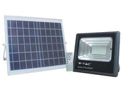 PROIETTORE LED CON PANNELLO SOLARE IP65  20w  4000  °K naturale  1650 lm  278x70x238h.    VTAC