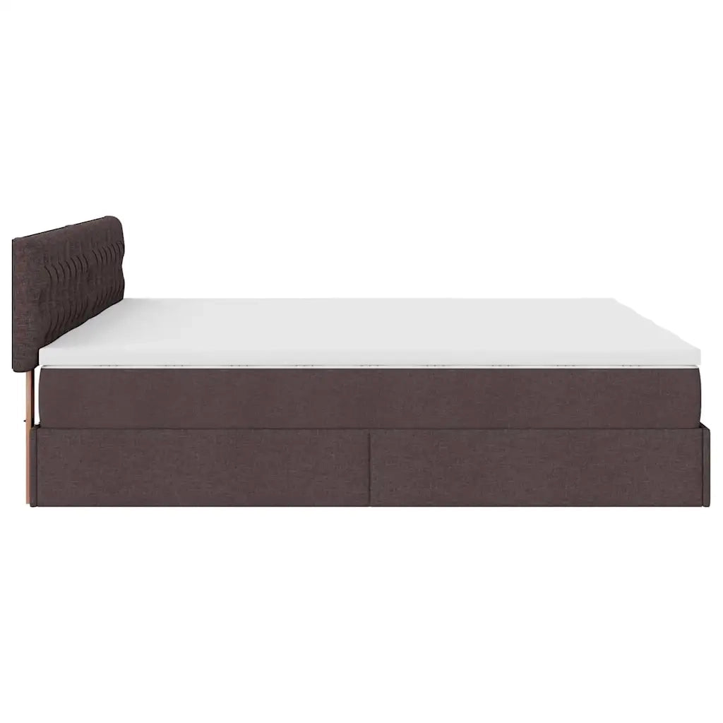 vidaXL Struttura Letto Pouf con Materassi 160x200 cm in Tessuto