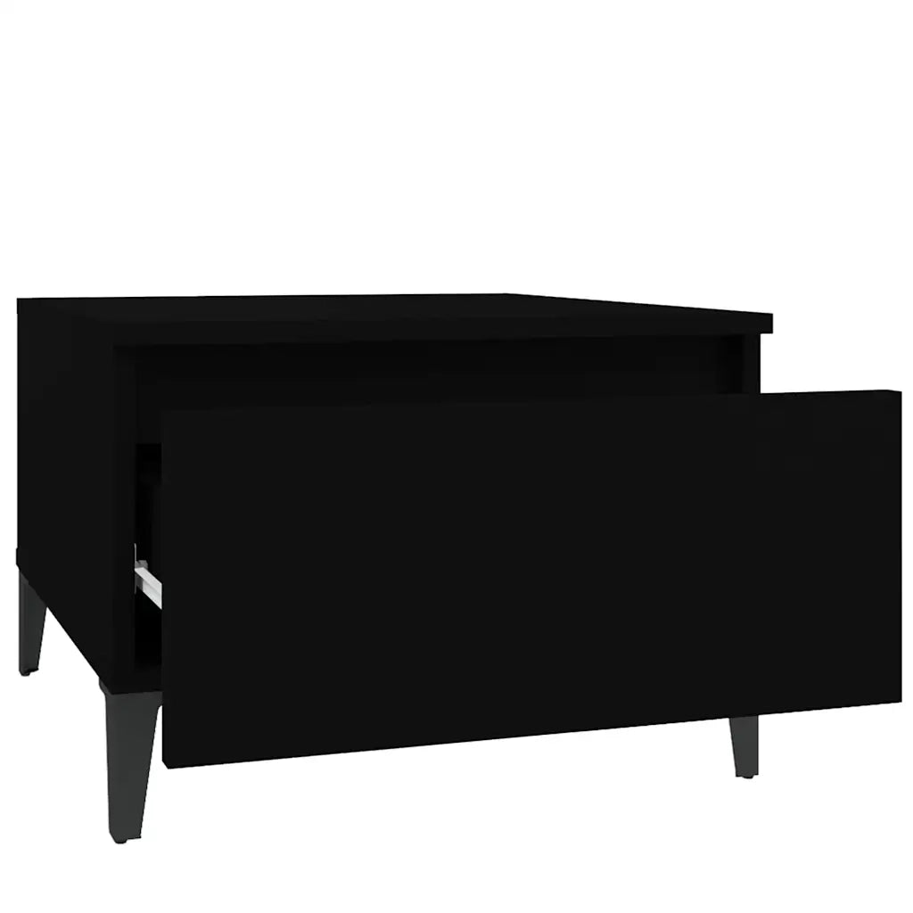 Tavolino-Tavolino da soggiorno-Tavolo Nero 50x46x35 cm in Legno Multistrato 135425