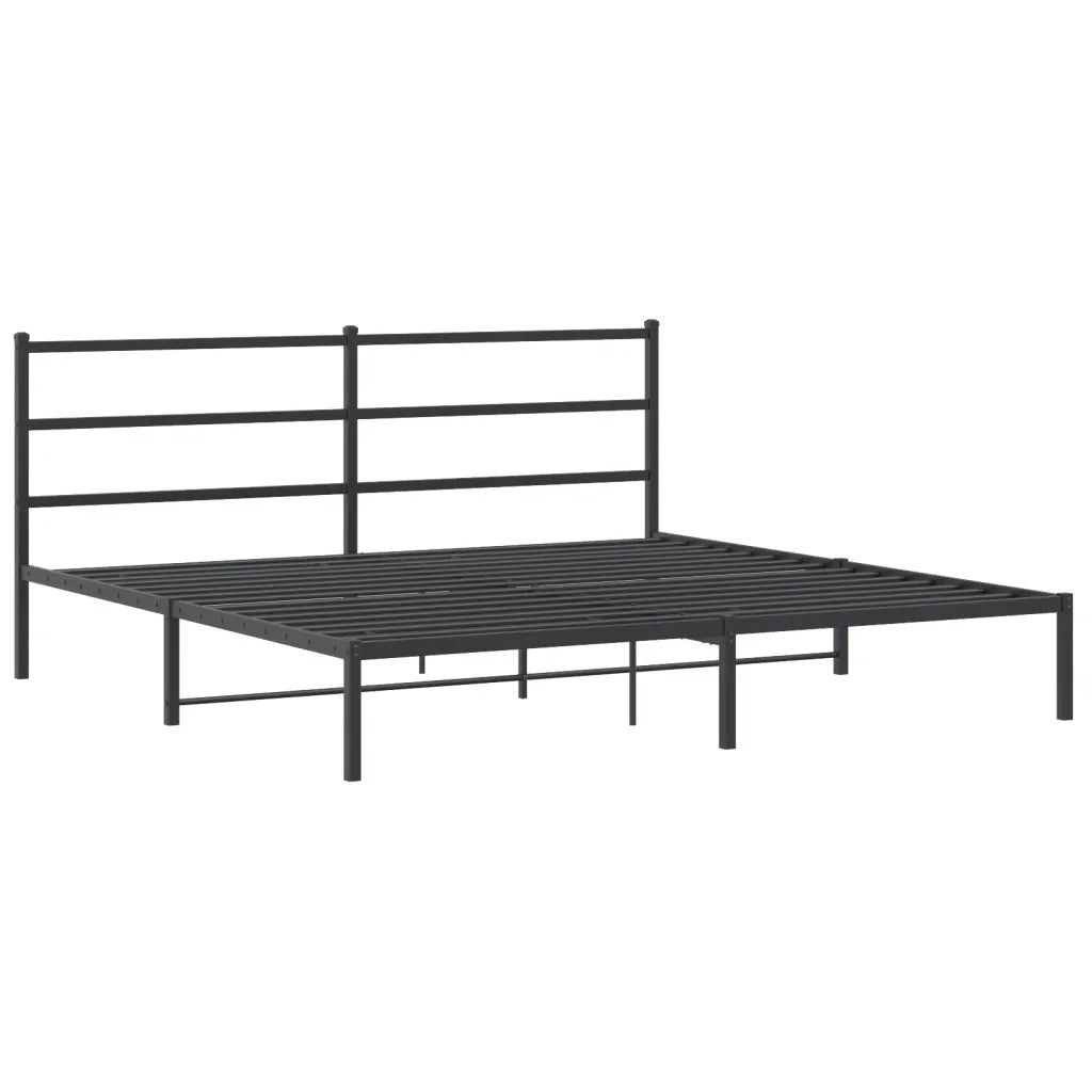 Giroletto con Testiera in Metallo Nero 180x200 cmcod mxl 134507