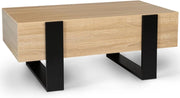 Tavolino PHOENIX con cassetti 100 cm in legno nero