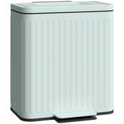 Cestino per la Raccolta Differenziata 2x20L ¨C Zephmum ¨C Verde Metallizzato