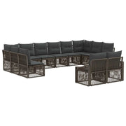 Set Divano da Giardino 12 pcs Grigio polyrattan 3436151