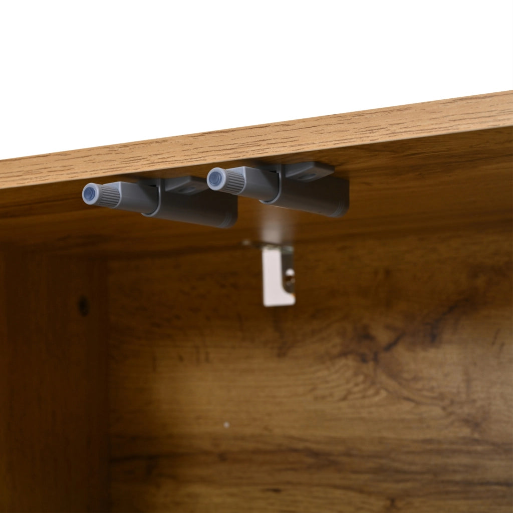 Sideboard moderno con 4 ante e 4 scomparti, 120 x 35 x 69 cm