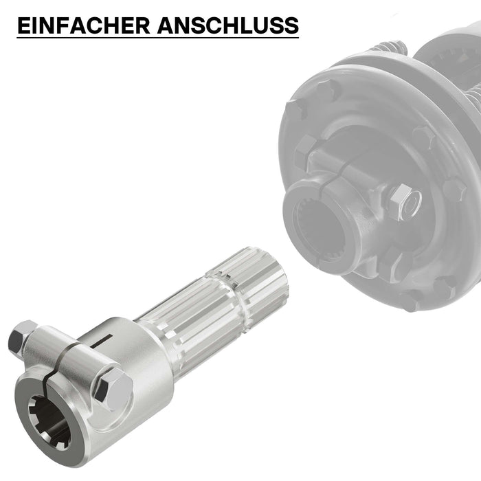 Boccola albero cardanico 175mm Attacco albero scanalato 8-32x38x6 per albero uscita 1 3/4" 20 denti