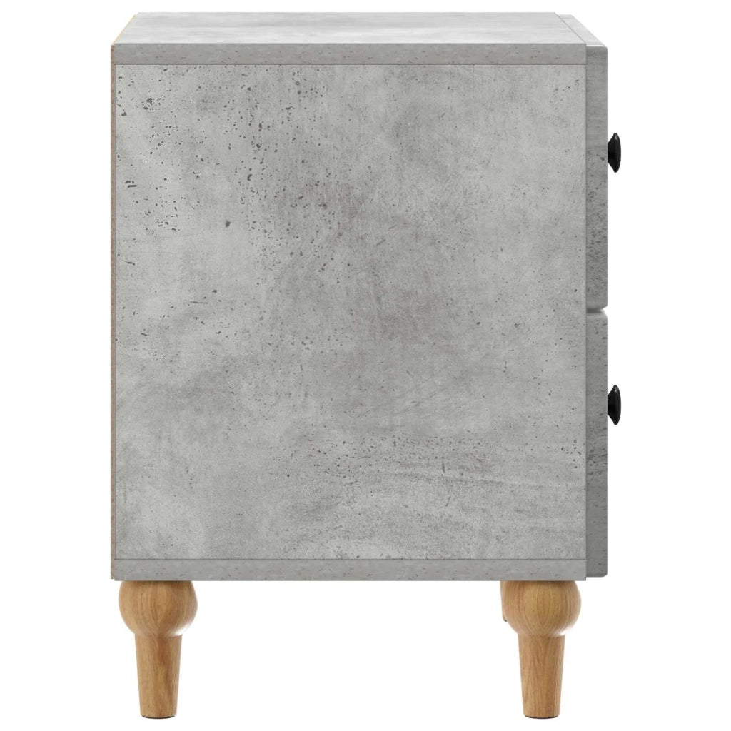 Armadio da Notte 2 pz Grigio Cemento 43 x 34,5 x 48 cm 894072