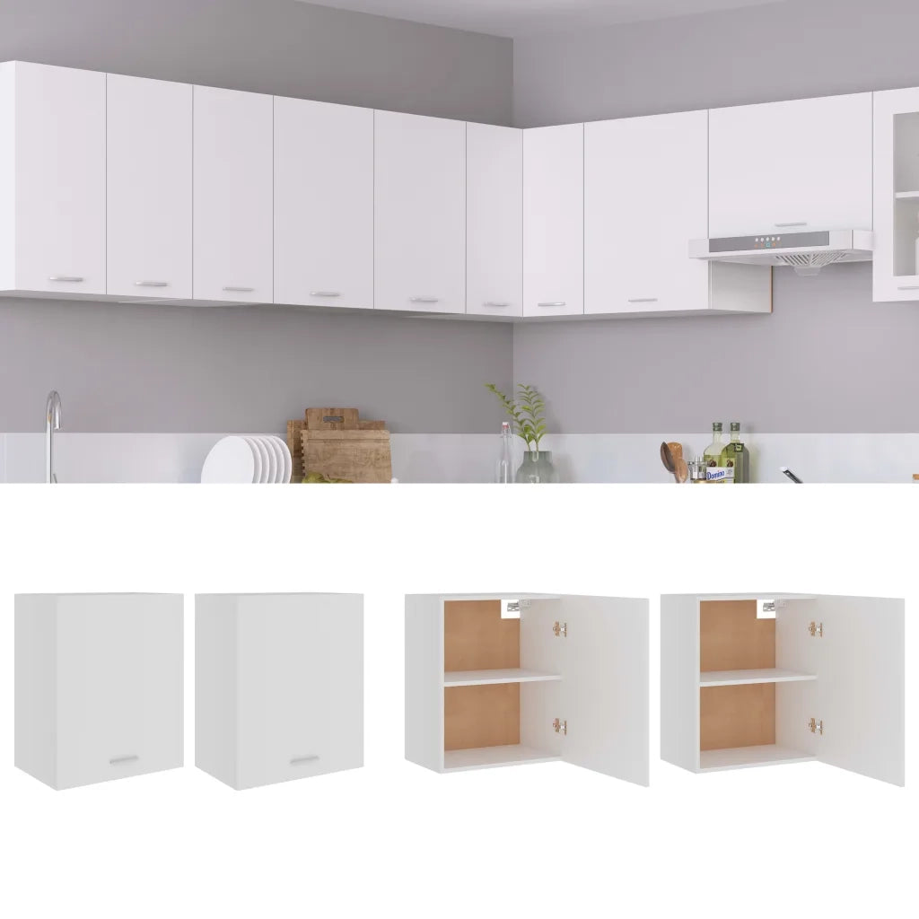 Armadi Sospesi “Lyon” 2 pz Bianchi 50x31x60 cm 805078