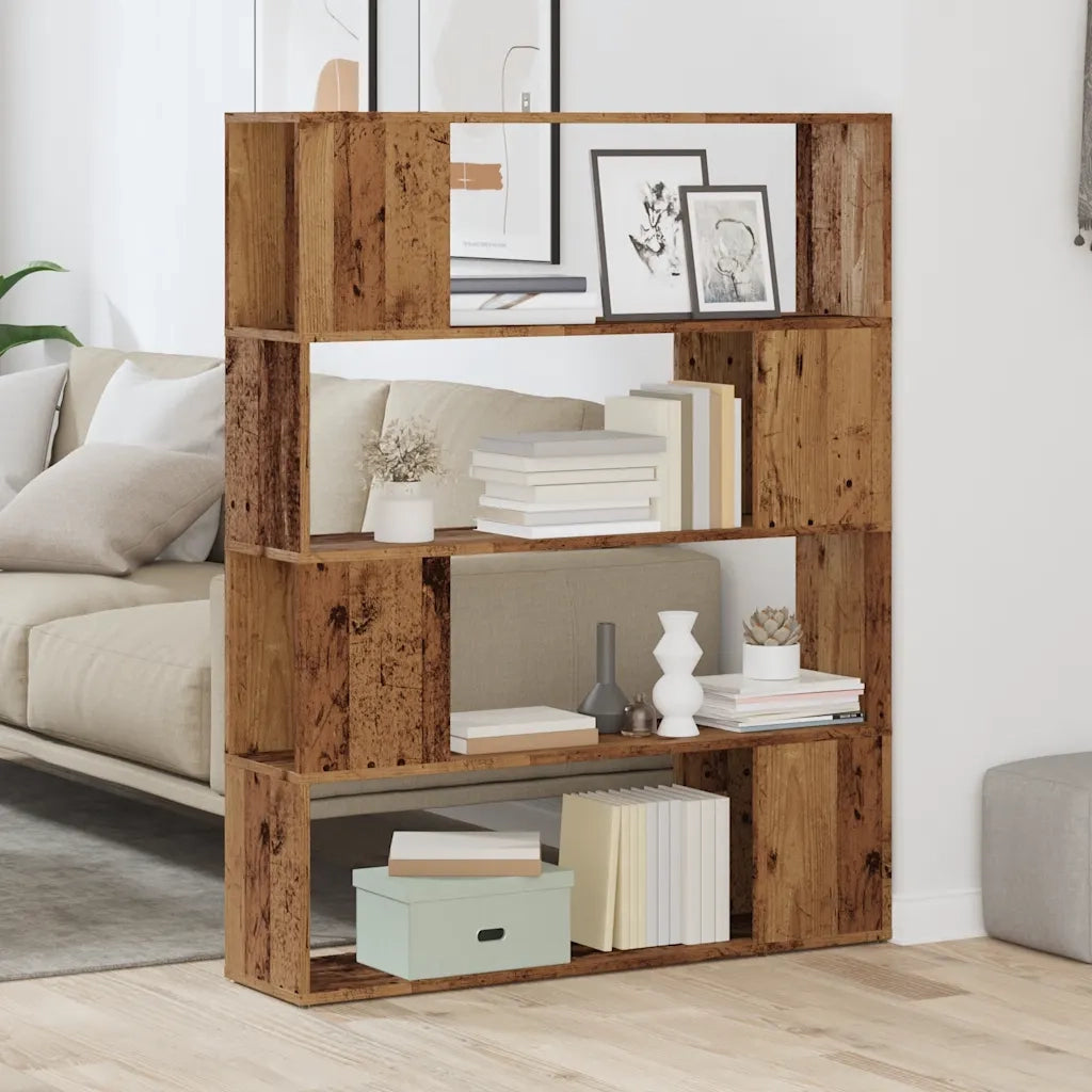 vidaXL Libreria/Divisorio in Legno Vecchio 100x24x124,5 cm