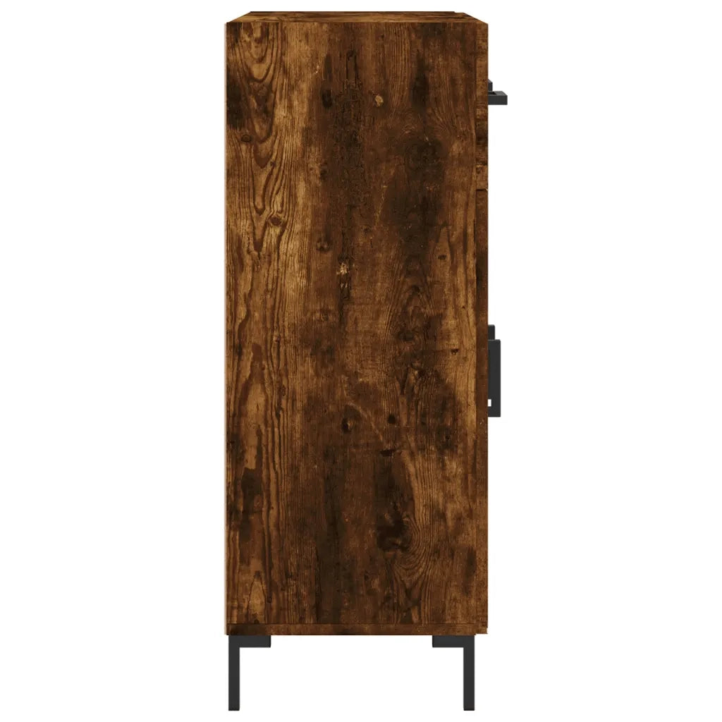 Credenza Rovere Fumo 69,5x34x90 cm in Legno Multistrato 827985