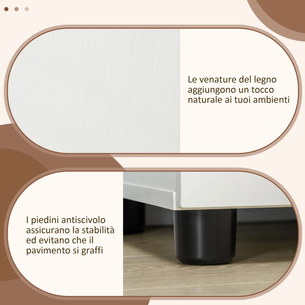 Armadio da Ufficio con 2 Ante e Serratura ¨C Zephmum ¨C Bianco 80x40x80 cm