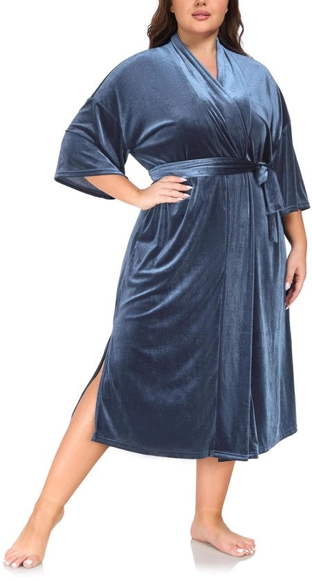 Camici da bagno per donne plus size, tessuto spesso in flanella, lunga, leggera, accogliente, oversized, casa da bagno per donne